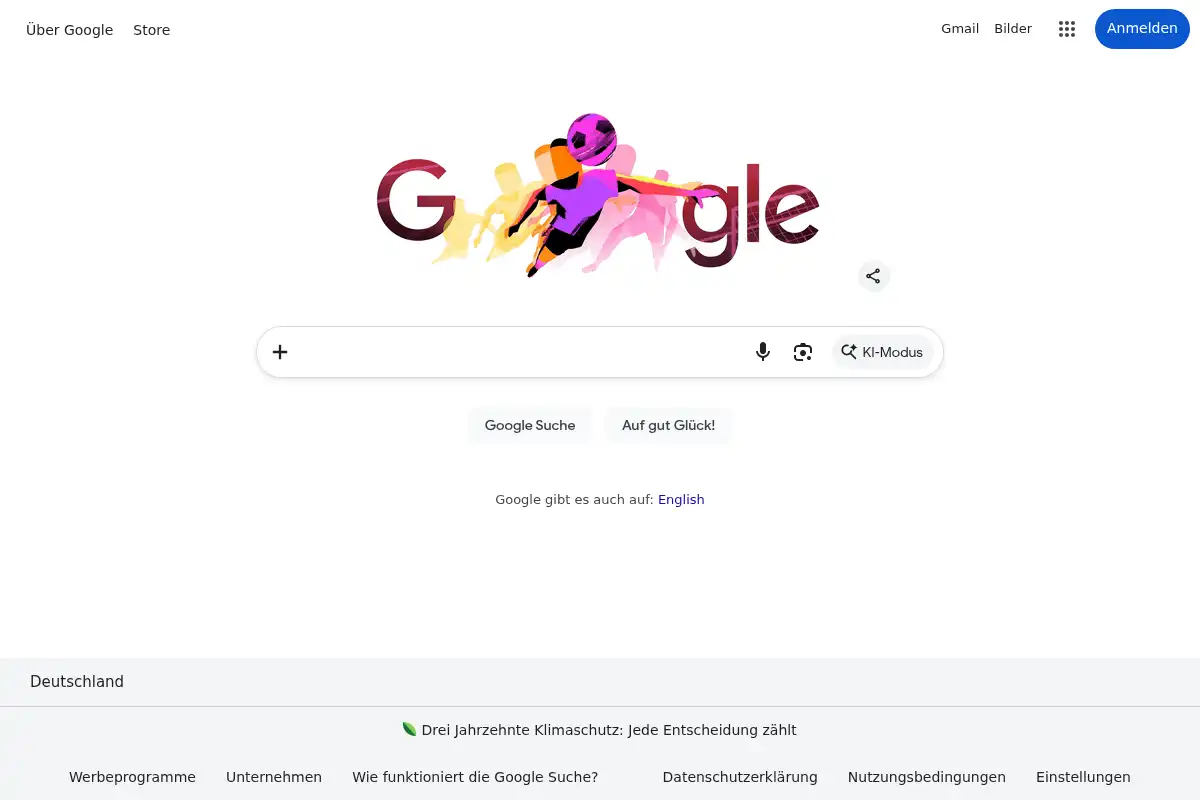 Screenshot of google.es