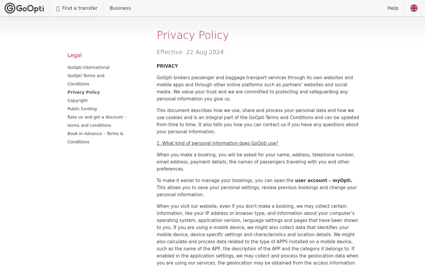 Screenshot of goopti.com