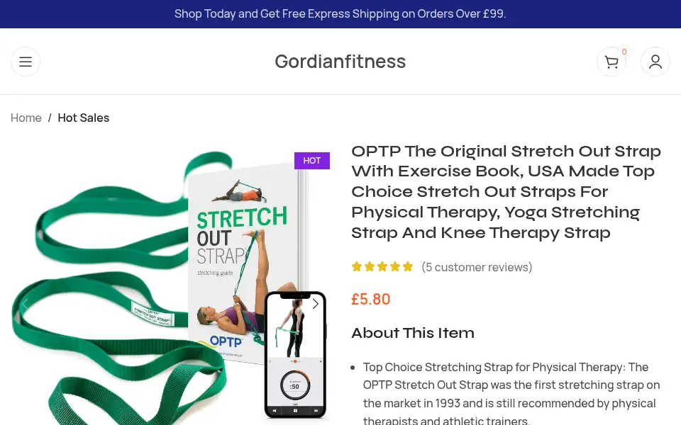 Screenshot of gordianfitness.co.uk
