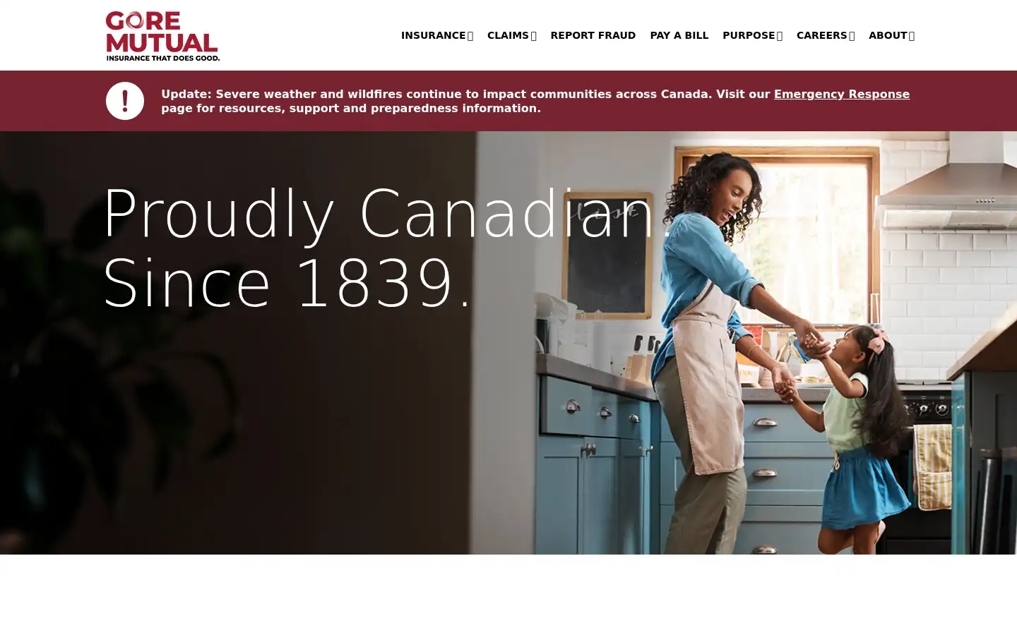 Screenshot of goremutual.ca