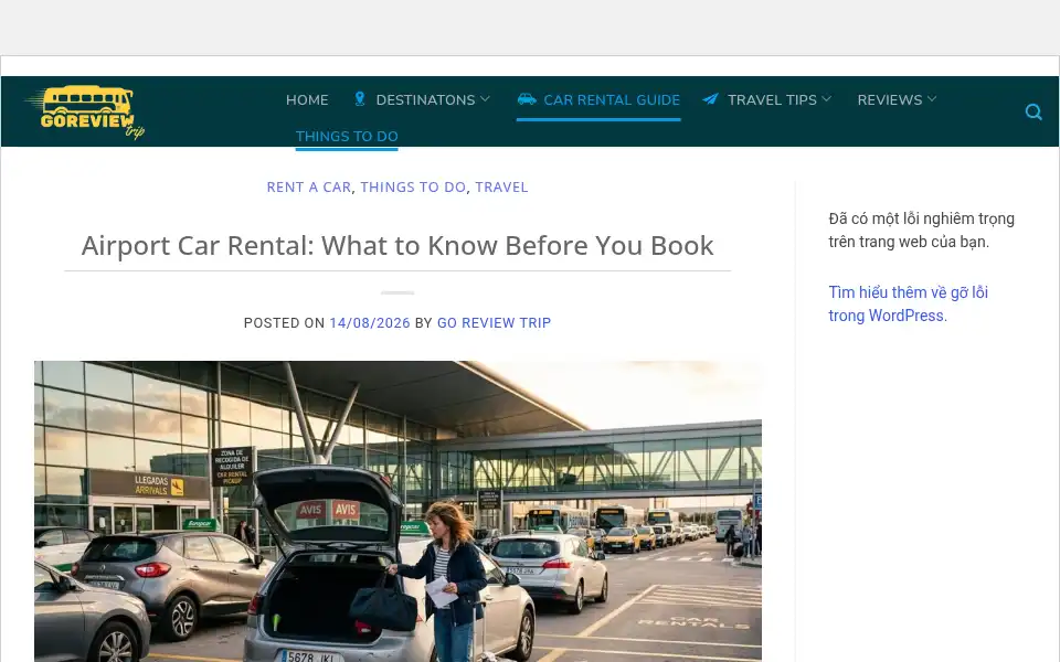 Screenshot of goreviewtrip.com