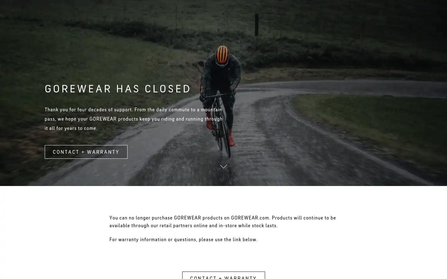 Screenshot of gorewear.com