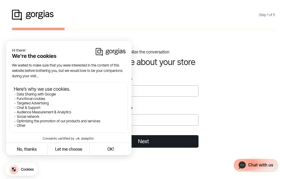 Screenshot of gorgias.com