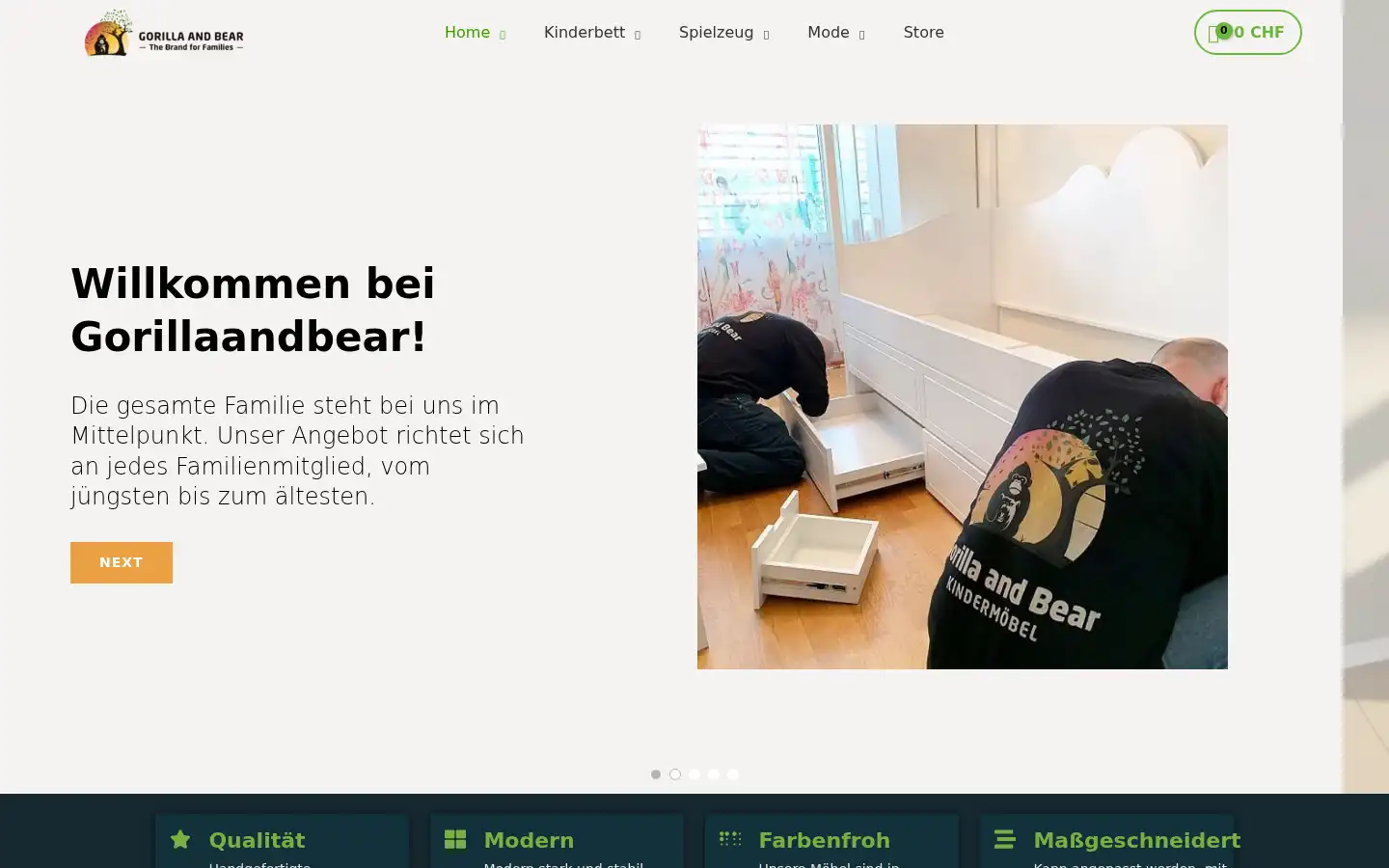 Screenshot of gorillaandbear.ch