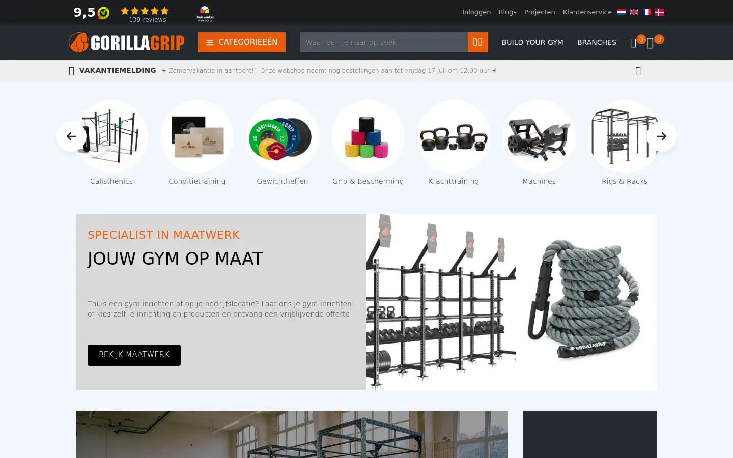 Screenshot of gorillagrip.nl