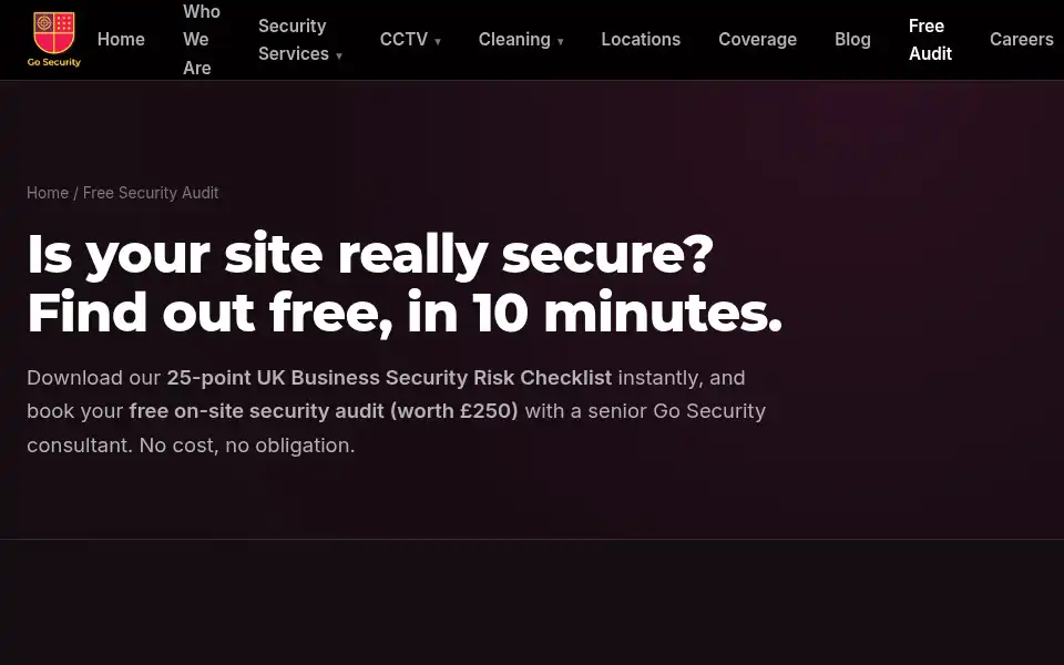 Screenshot of gosecurity.uk