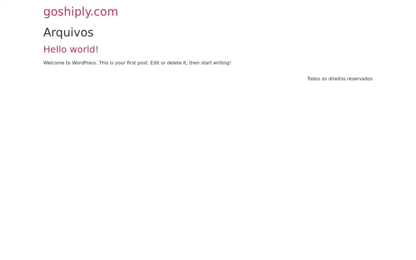 Screenshot of goshiply.com