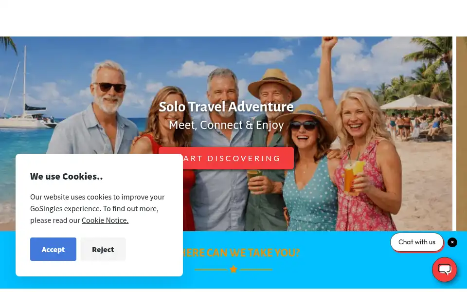 Screenshot of gosingles.co.uk