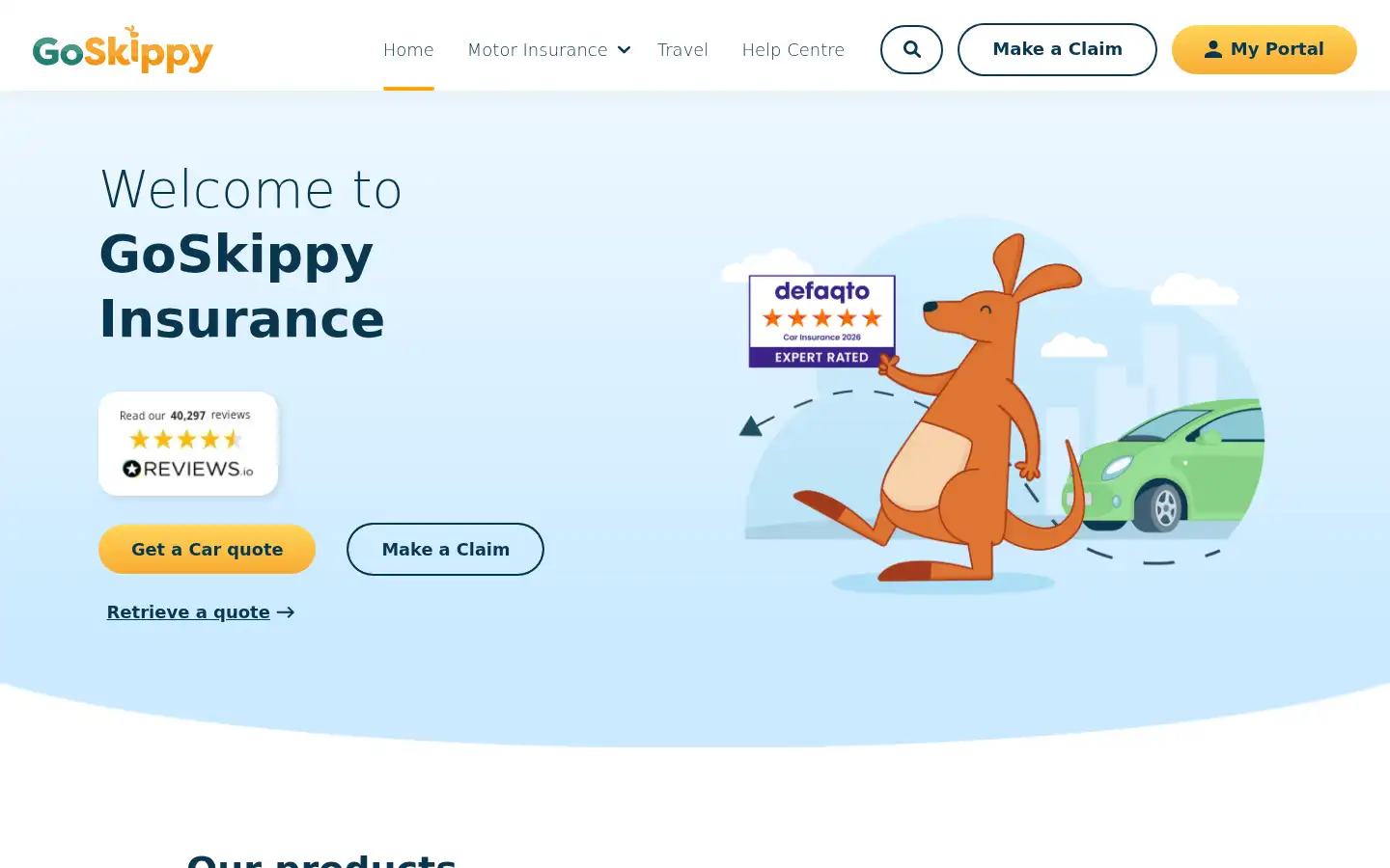 Screenshot of goskippy.com