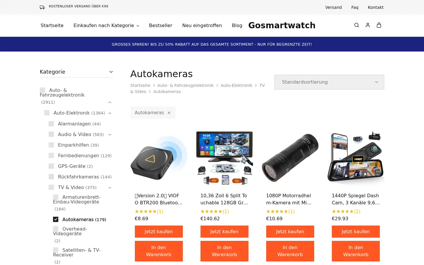 Screenshot of gosmartwatch.de