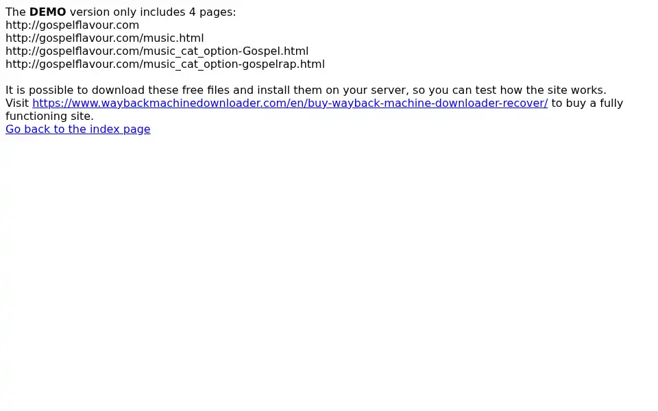 Screenshot of gospelflavour.com
