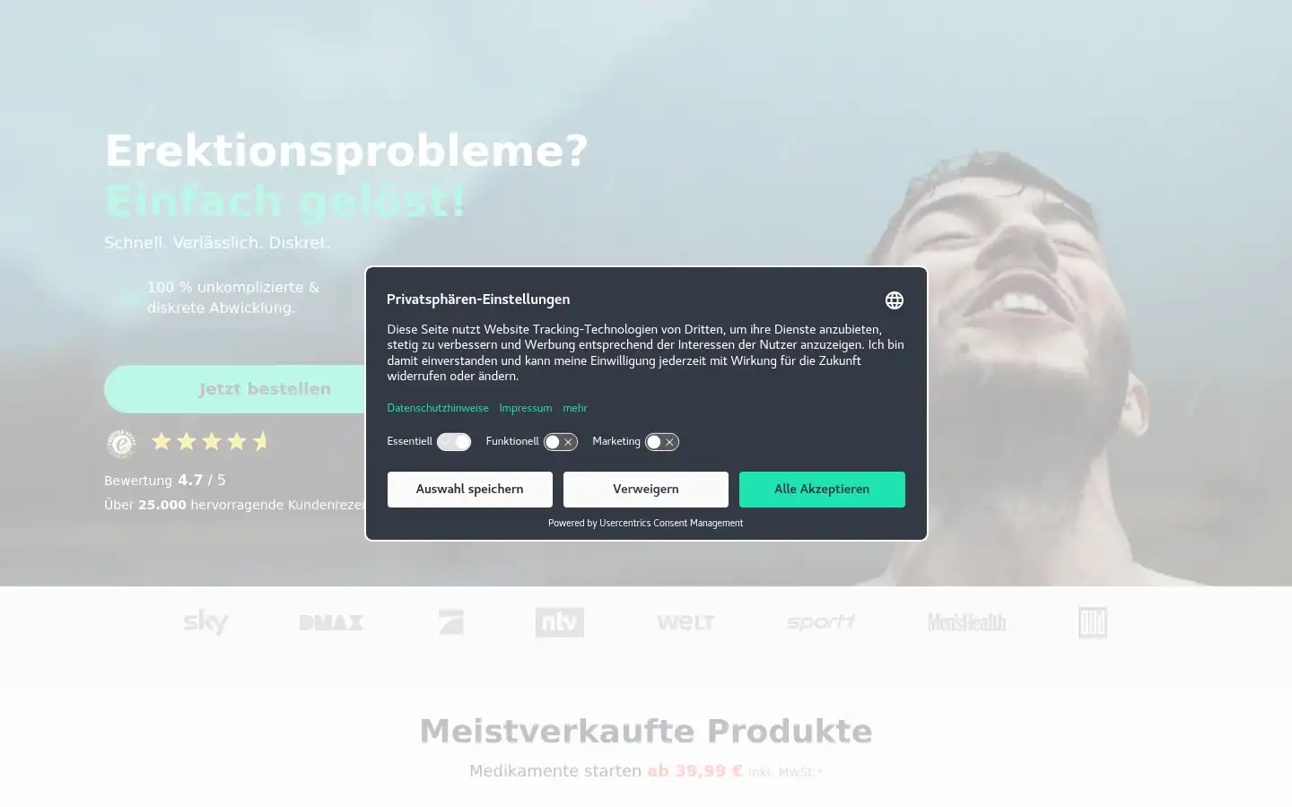 Screenshot of gospring.de