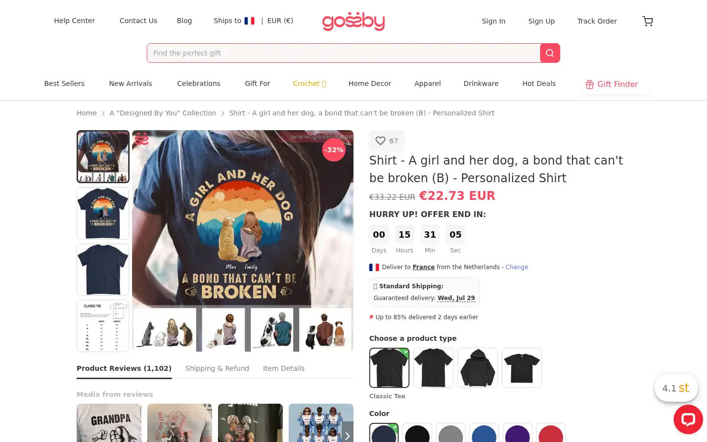 Screenshot of gossby.com