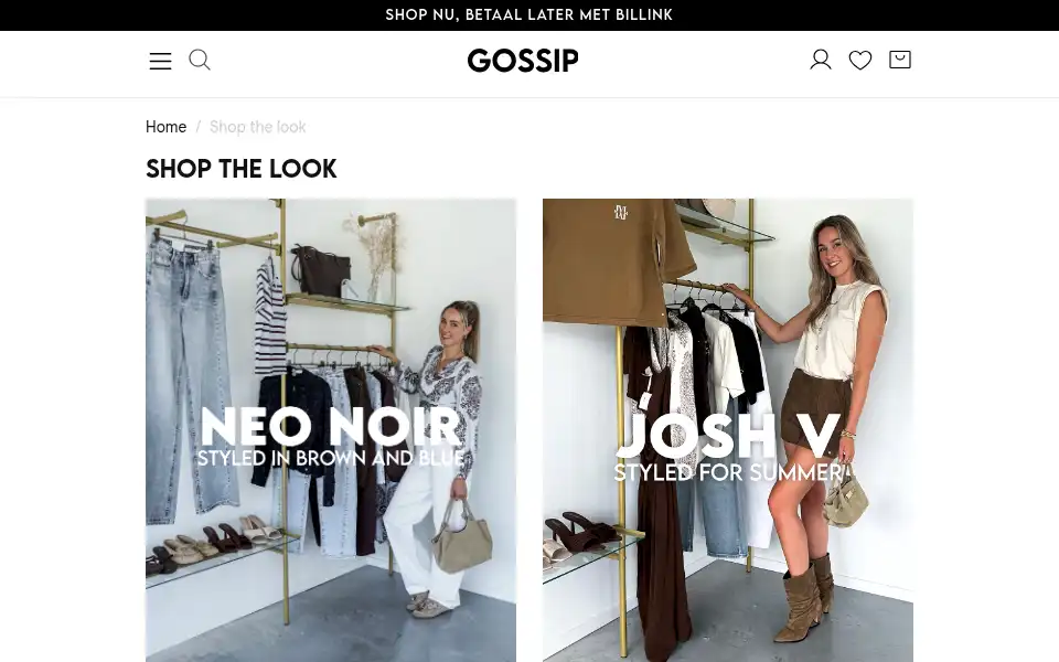 Screenshot of gossipfashionstore.nl