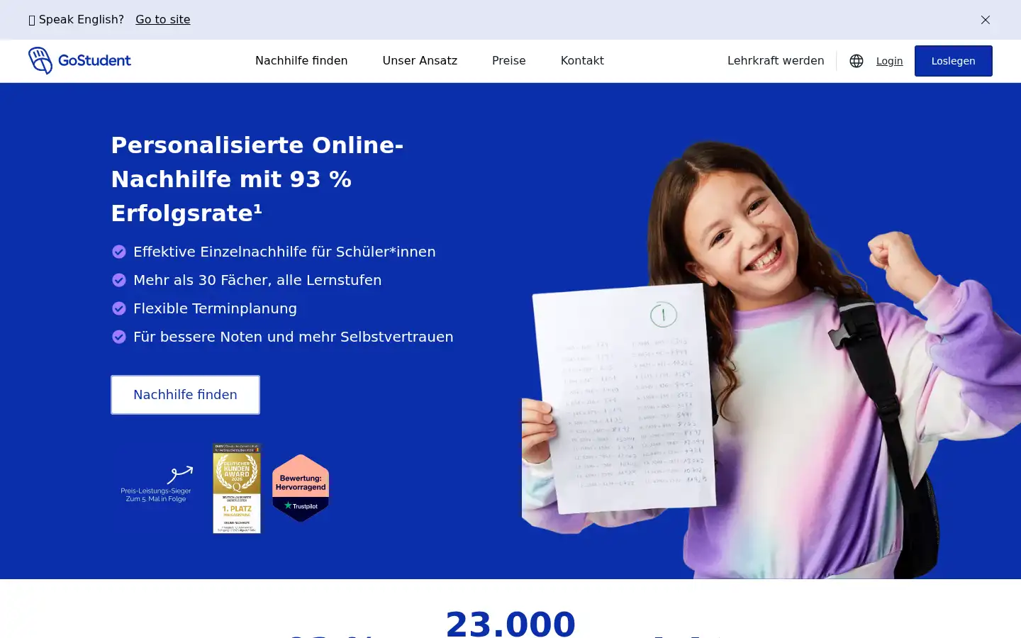 Screenshot of gostudent.org