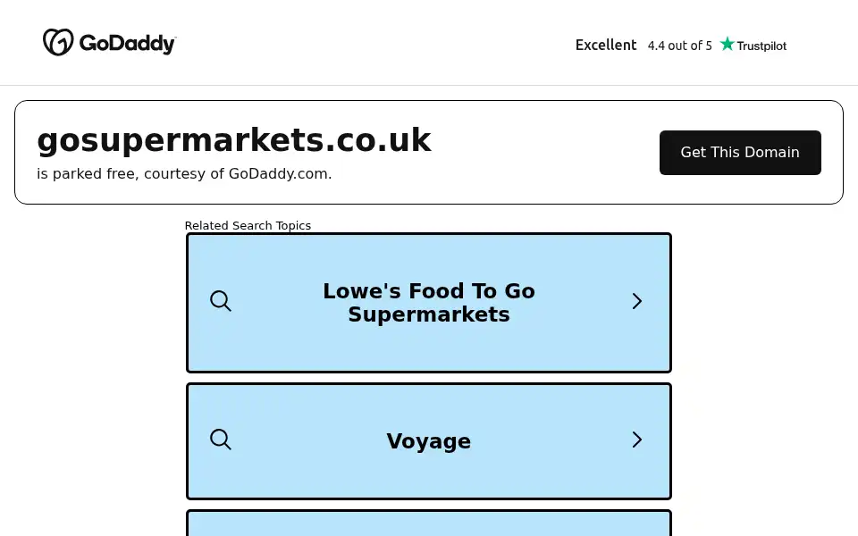 Screenshot of gosupermarkets.co.uk