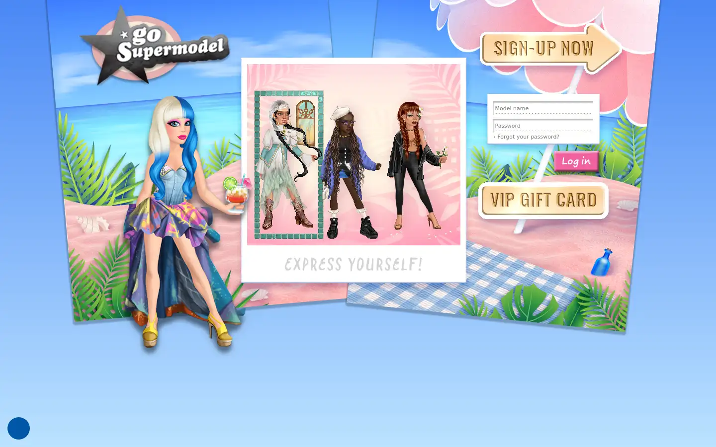 Screenshot of gosupermodel.com