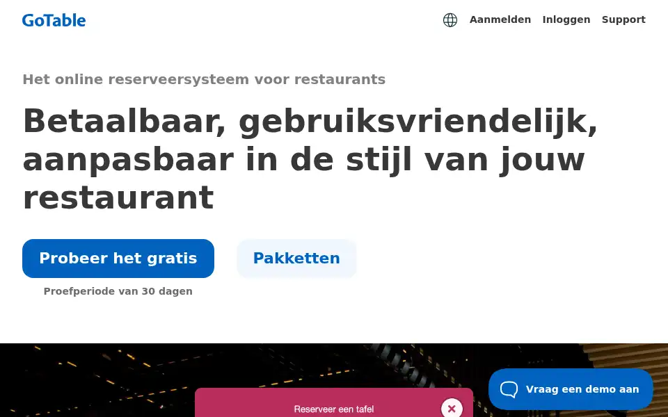 Screenshot of gotable.app