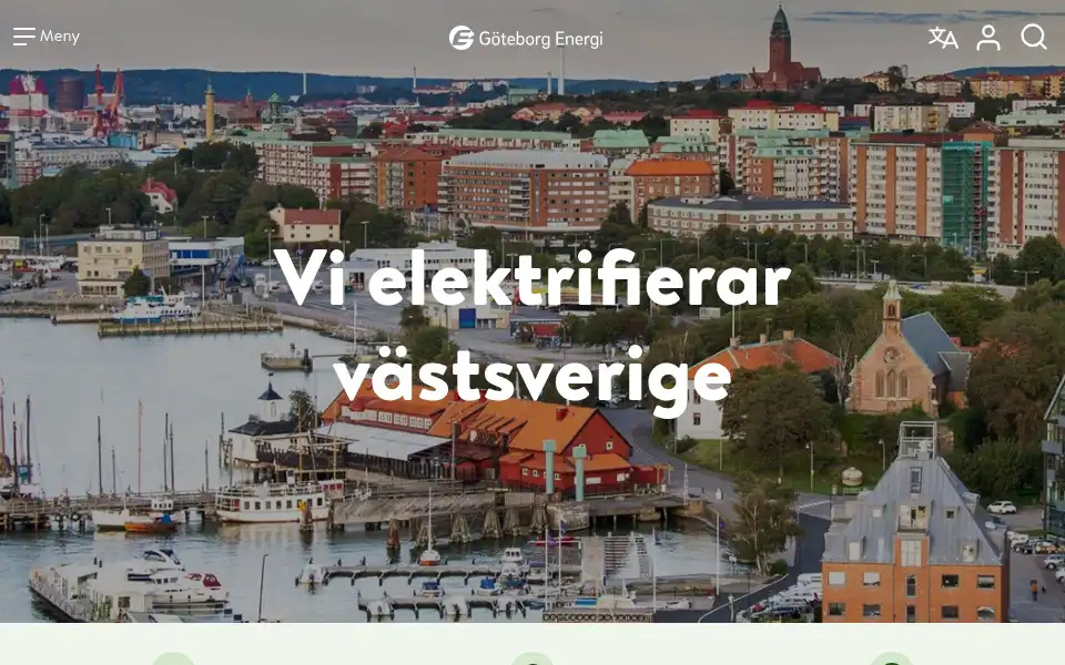 Screenshot of goteborgenergi.se