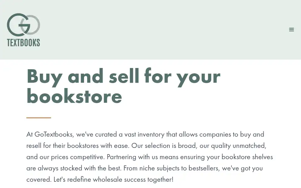 Screenshot of gotextbooks.com