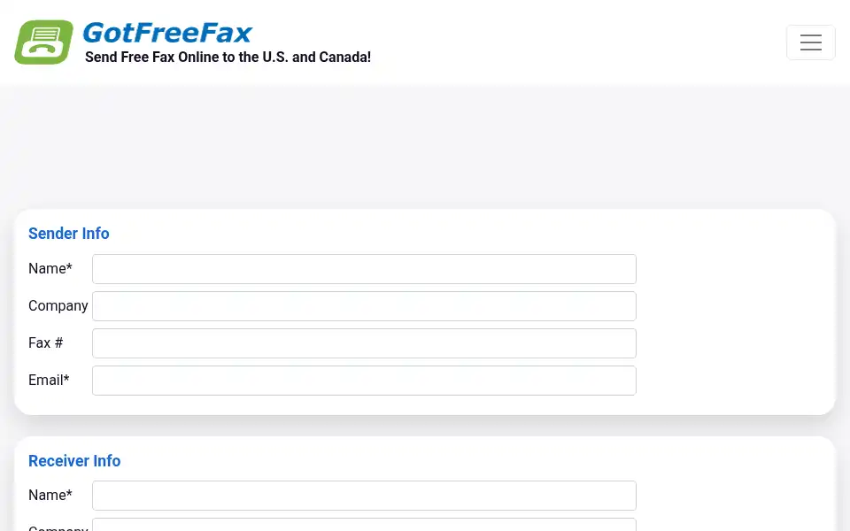 Screenshot of gotfreefax.com