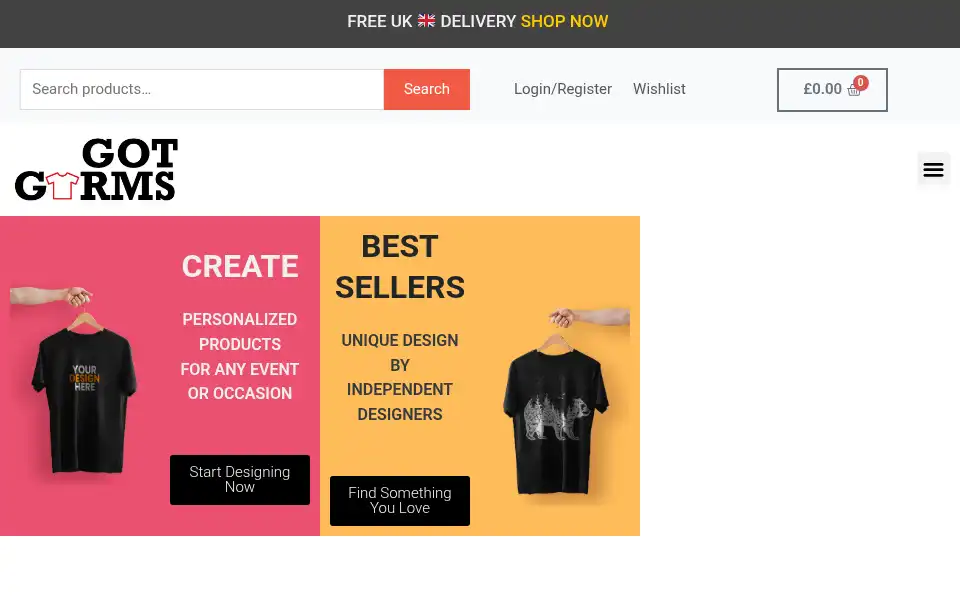 Screenshot of gotgarms.com