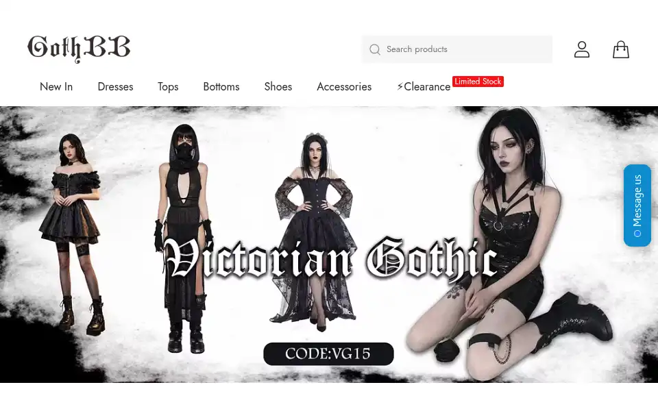 Screenshot of gothbb.com