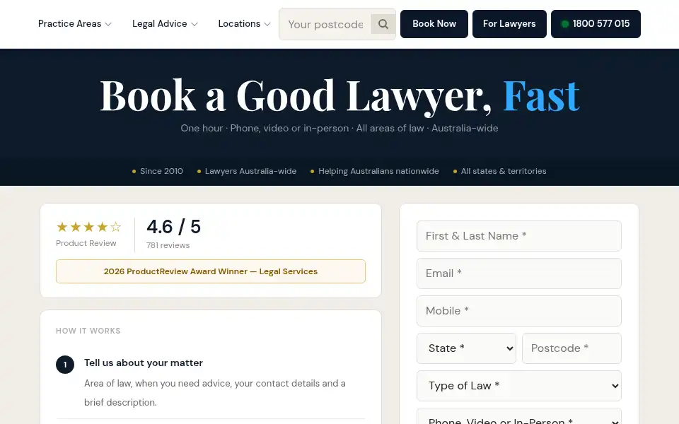 Screenshot of gotocourt.com.au