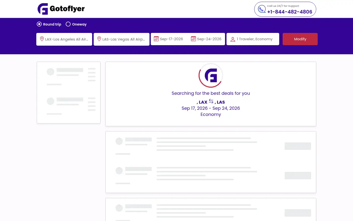 Screenshot of gotoflyer.com