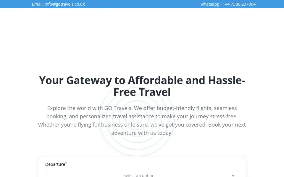Screenshot of gotravels.co.uk