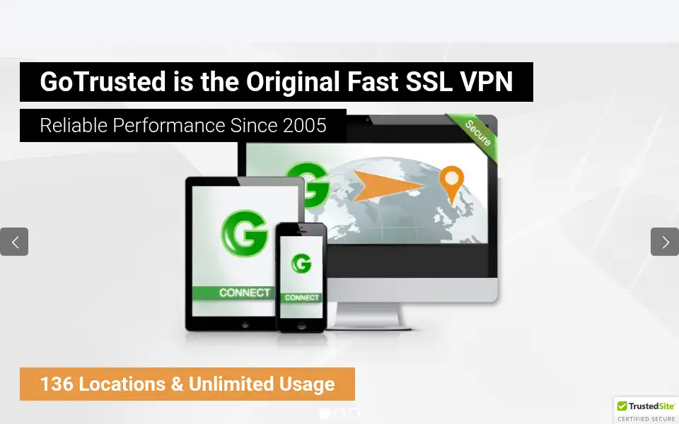 Screenshot of gotrusted.com