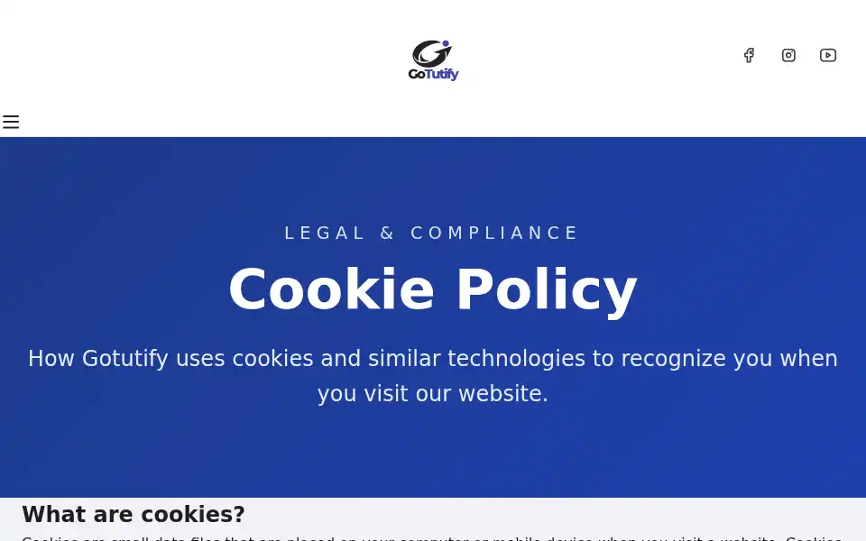 Screenshot of gotutify.com