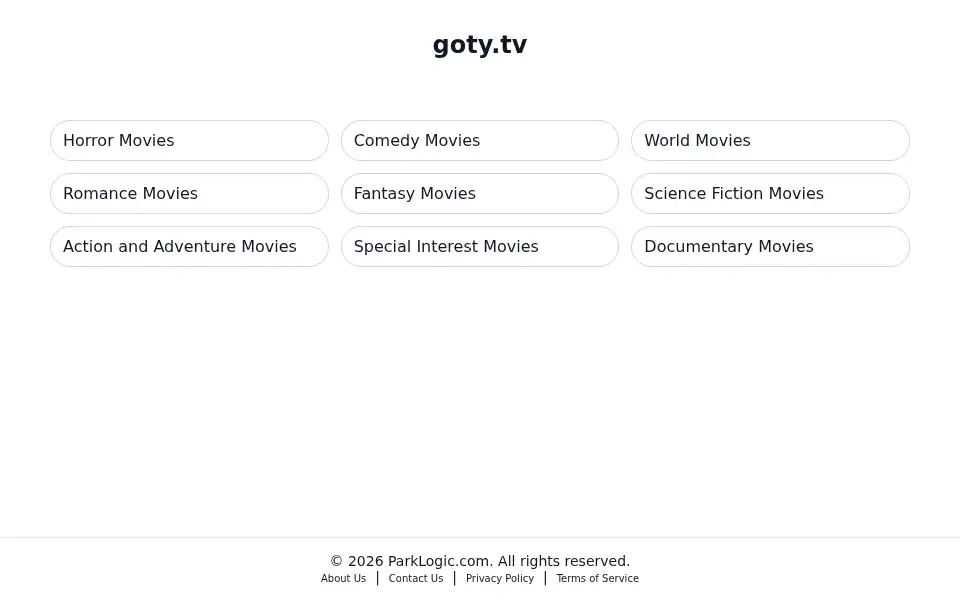 Screenshot of goty.tv