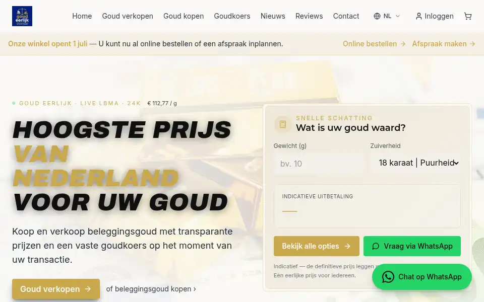 Screenshot of goudeerlijk.com