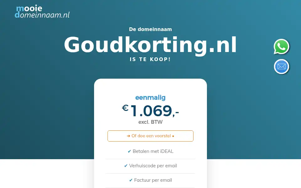 Screenshot of goudkorting.nl