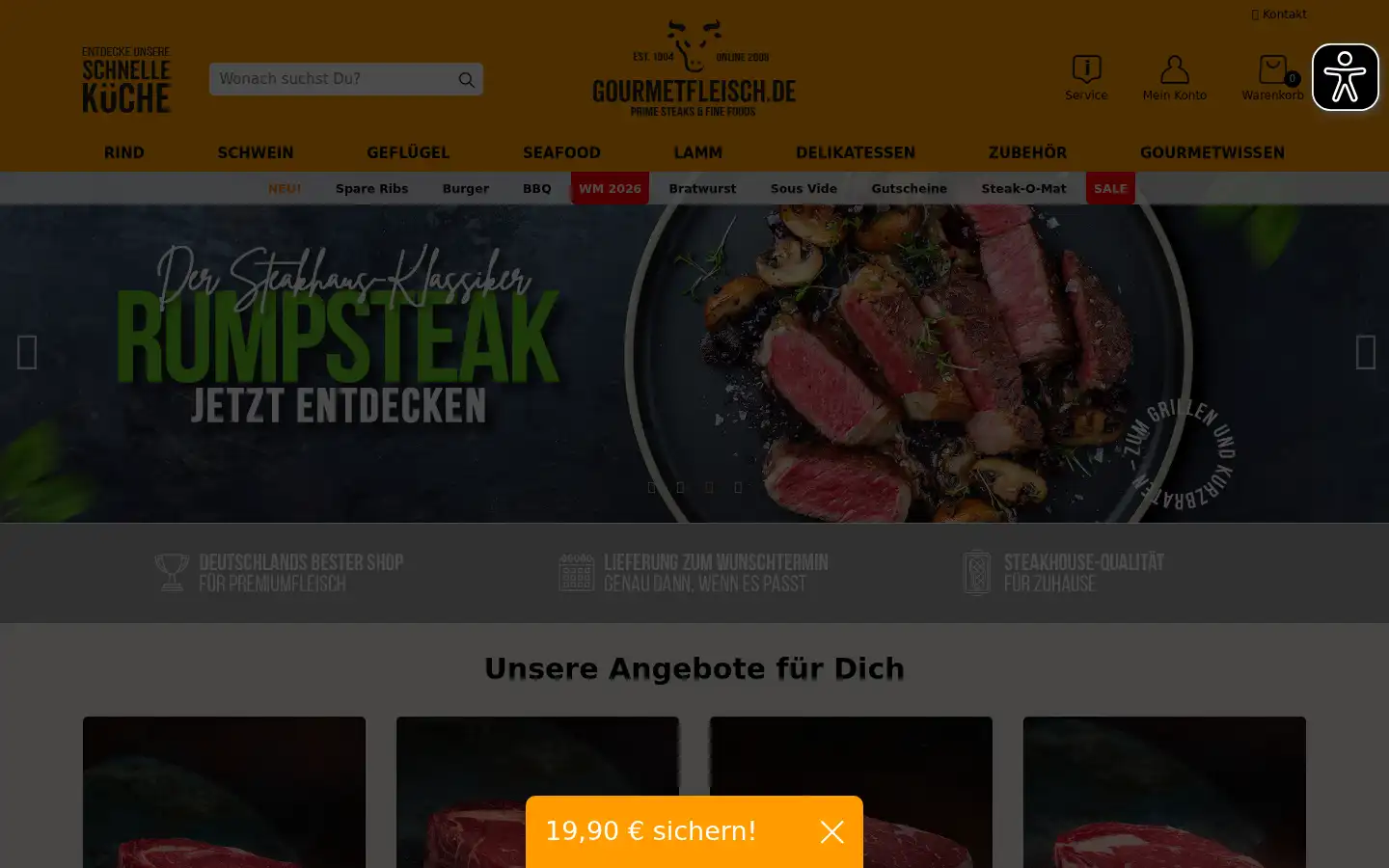 Screenshot of gourmetfleisch.de
