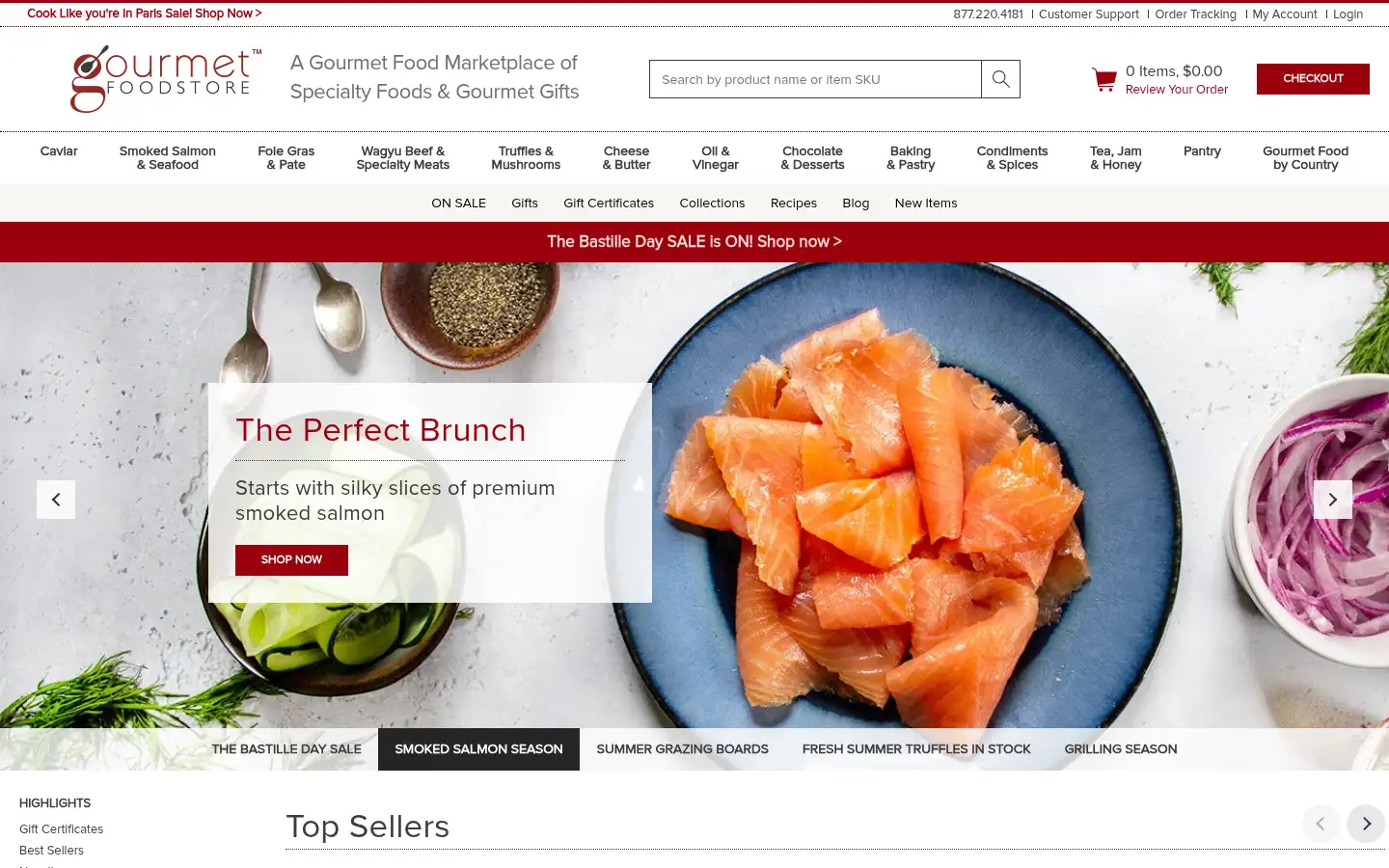 Screenshot of gourmetfoodstore.com