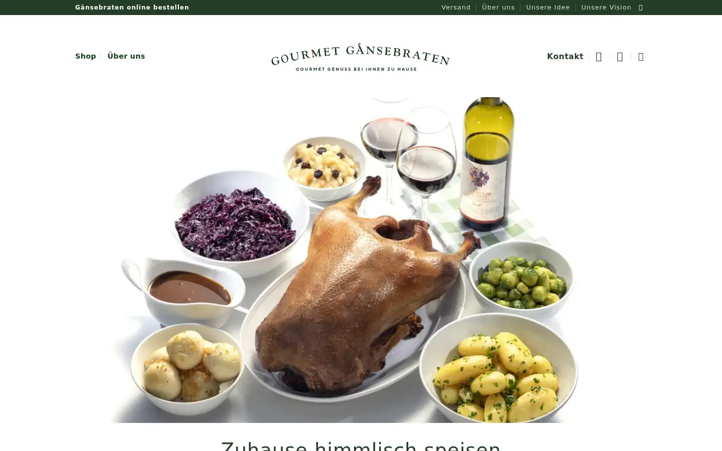 Screenshot of gourmetgaensebraten.de