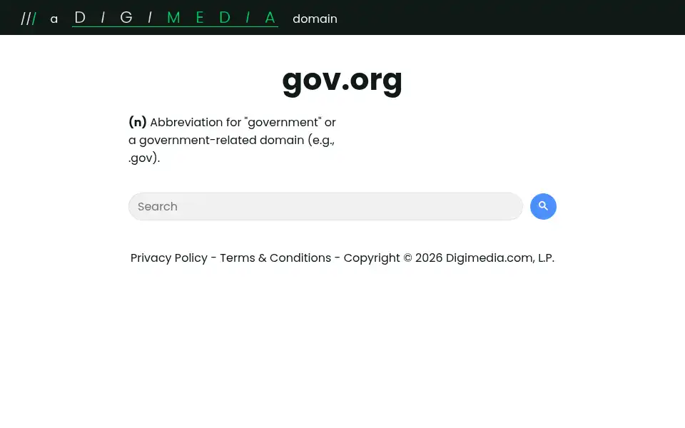 Screenshot of gov.org