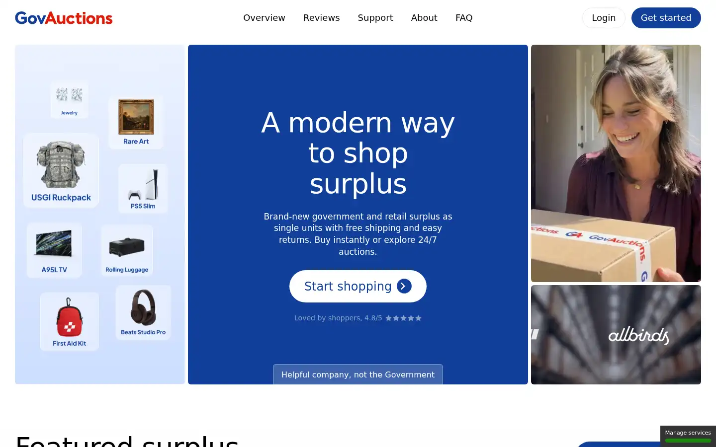 Screenshot of govauctions.com