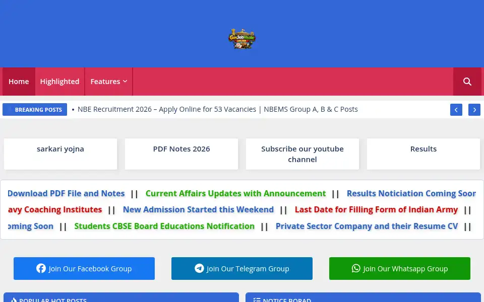 Screenshot of govjobwaale.online