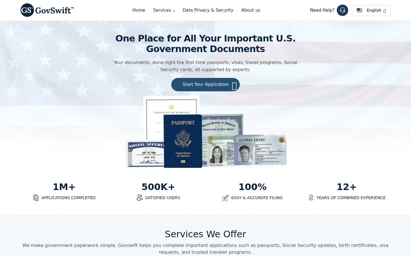 Screenshot of govswift.com