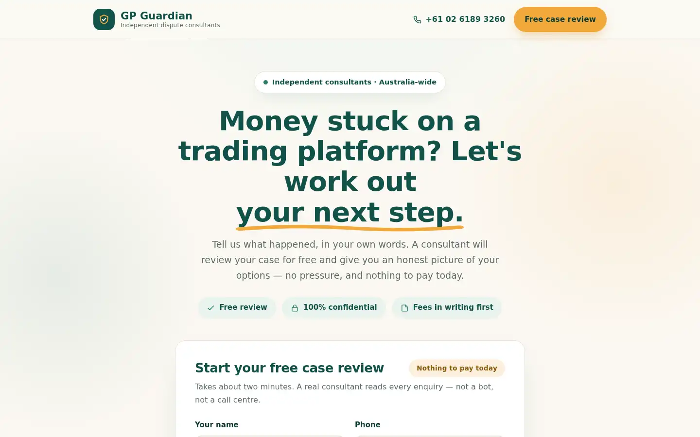 Screenshot of gp-guardian.com