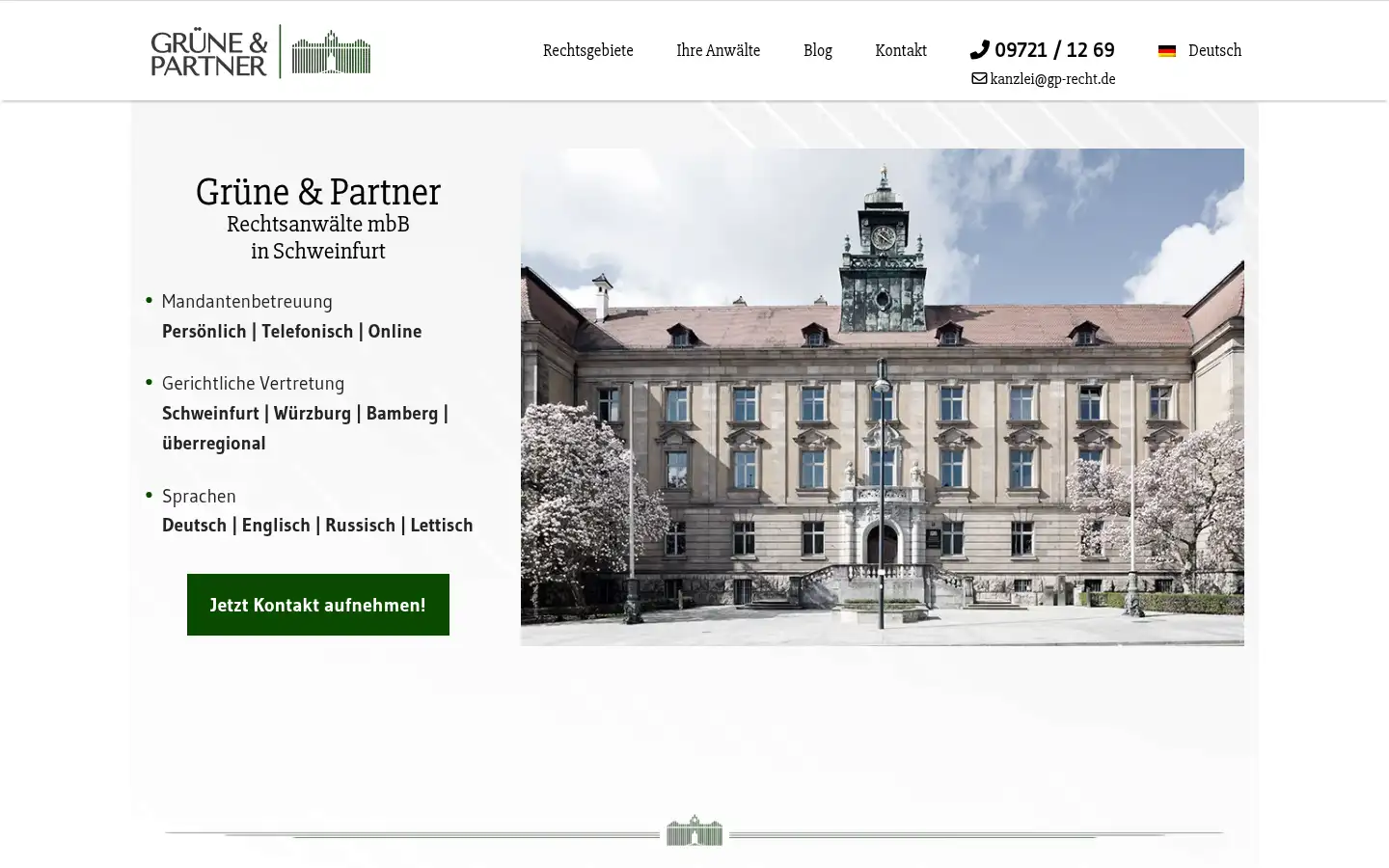Screenshot of gp-recht.de