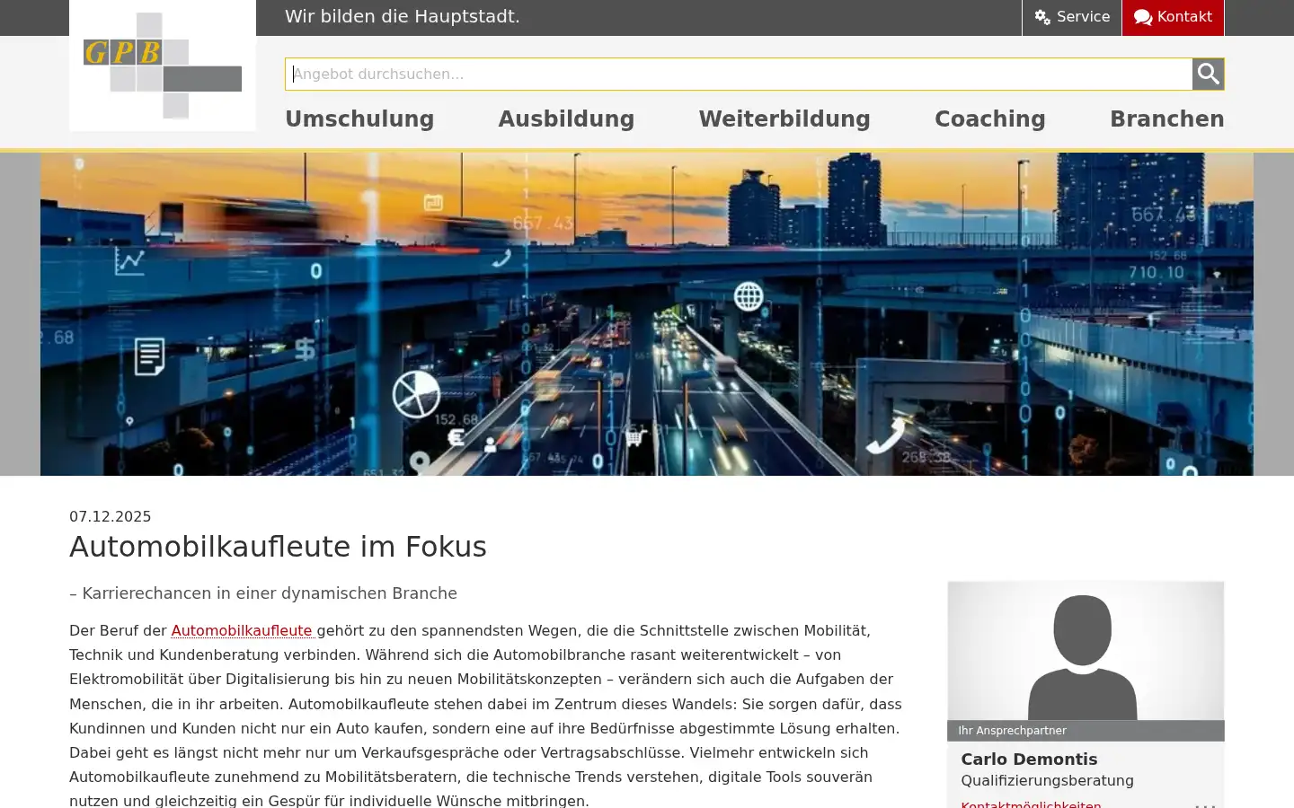 Screenshot of gpb.de