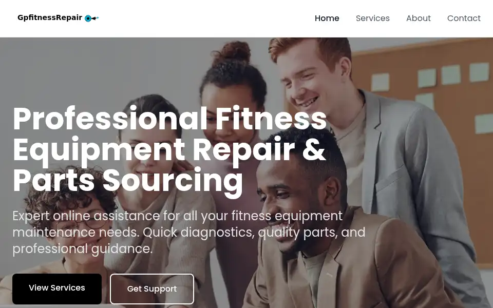 Screenshot of gpfitnessrepair.com