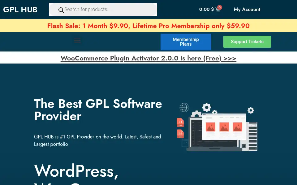 Screenshot of gplhub.net