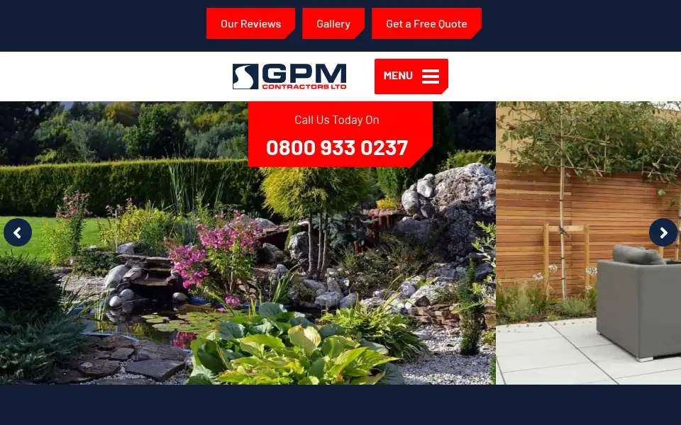 Screenshot of gpmcontractors.co.uk