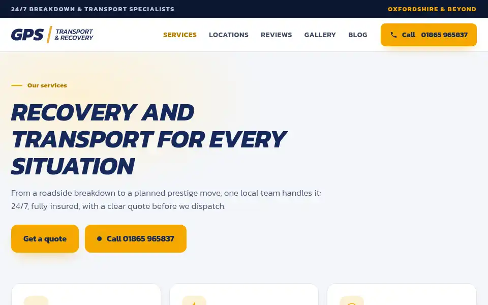 Screenshot of gpstransporters.com