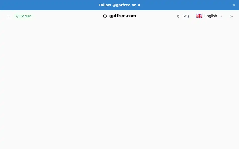 Screenshot of gptfree.com